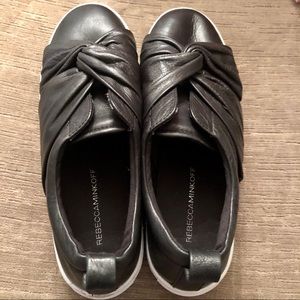 Rebecca Minkoff Nicole black faux leather sneakers